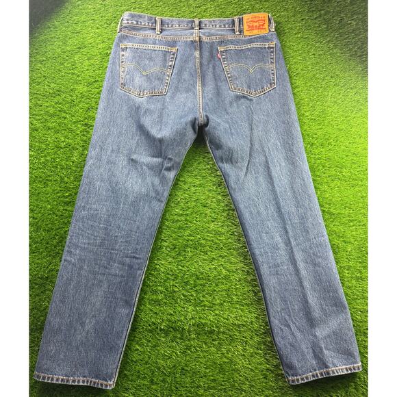 Levi’s 505 Jeans Men’s Straight Leg Sz W40 L32 Blue Denim Classic Fit USA Style - Picture 2 of 10